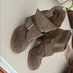Joe's Jeans Taupe Suede Ankle Boots